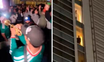 Aficionados mexicanos hicieron ruido frente al hotel de la selección de Ecuador en CDMX