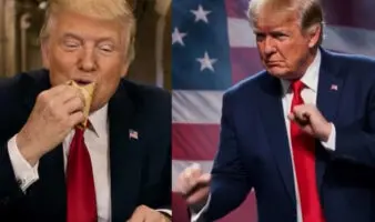 Trump publica video con IA donde aparece comiendo tacos con Sheinbaum