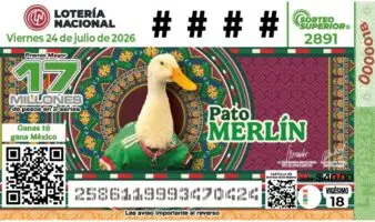 Pato Merlín ya tiene su billete de la Lotería Nacional