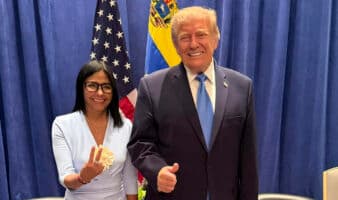 Trump y Delcy Rodríguez se reúnen por primera vez en Nueva York