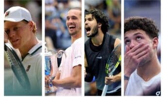 Clasificación ATP: Shelton sube al cuarto puesto; Sinner, Zverev y Alcaraz inamovibles en el top 3