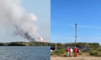 Reportan fuego en Dos Bocas; fue conato de incendio cerca de quemador: Pemex
