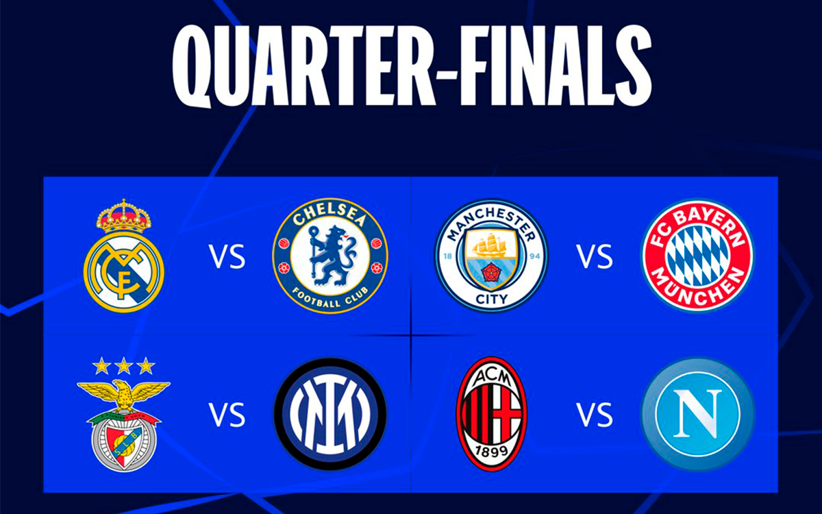 Champions League Real Madrid y Chelsea repiten en cuartos de final